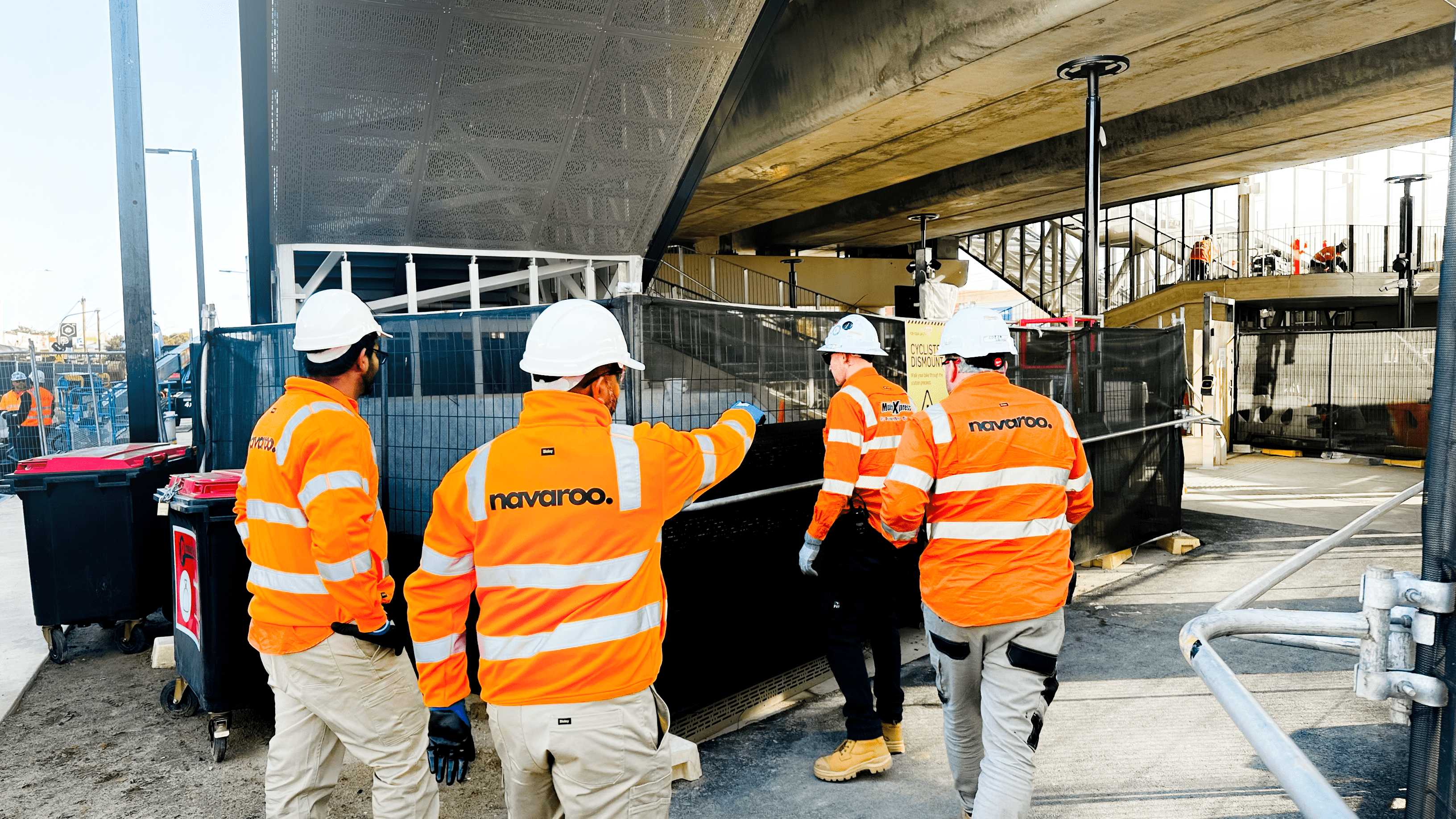 Engineers working in construction